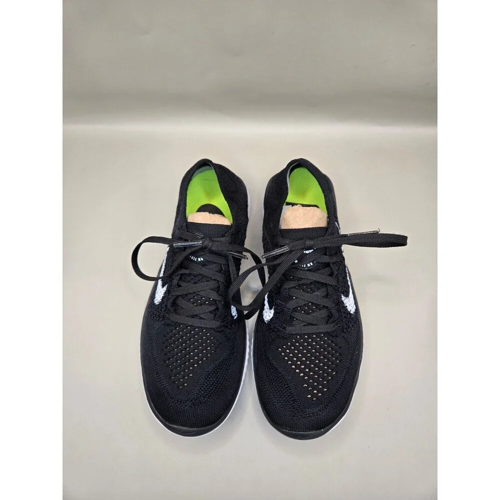 Nike Free RN Flyknit 2018 Shoes Womens 6 Black Running Athletic Minimal Sneakers